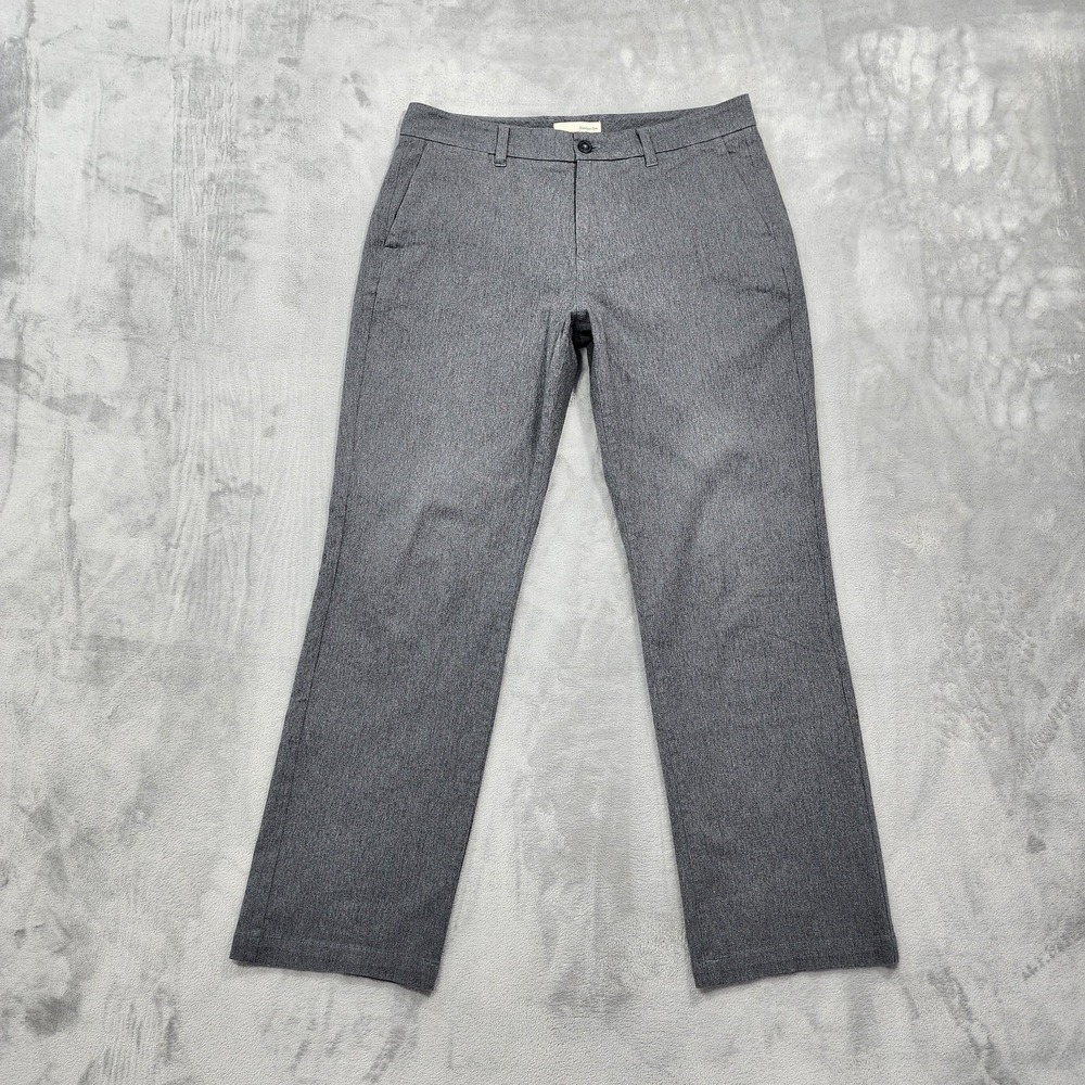 Hawker Rye Pants Mens 32x30 Gray Relaxed Fit Flat Front Chino Stretch Casual